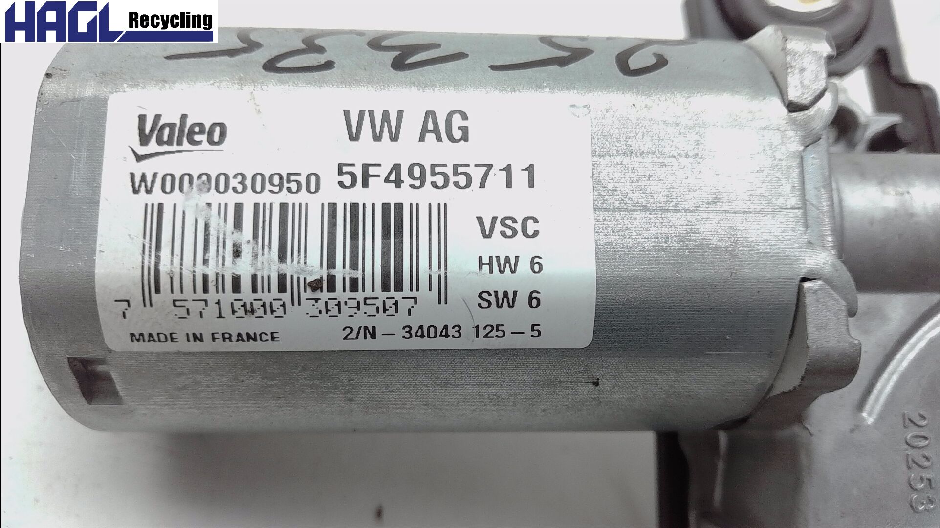 Scheibenwischermotor hinten