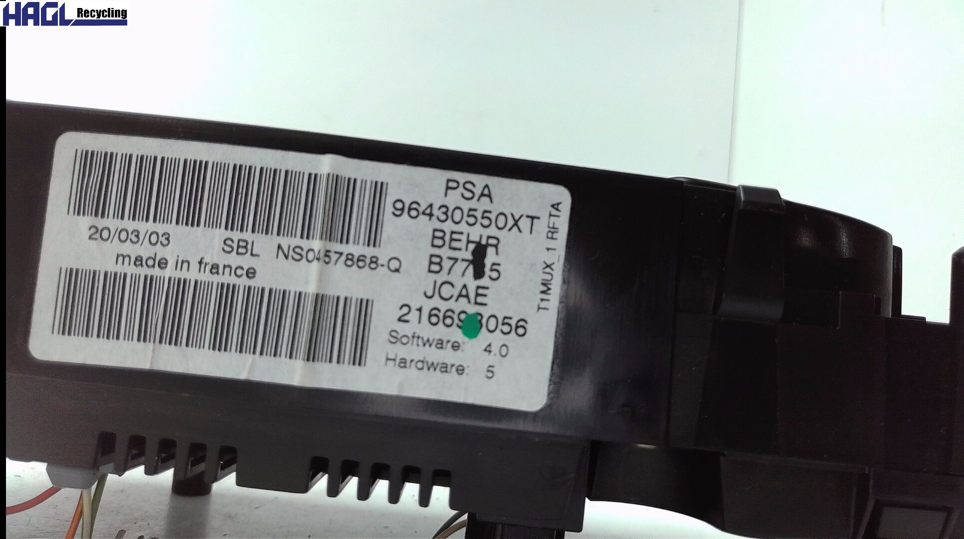 Commande chauffage CLIMATISATION AUTOMATIQUE